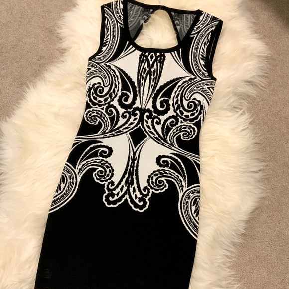 GUESS Patterned Bandage Dress - Small (like new) - Picture 5 of 11